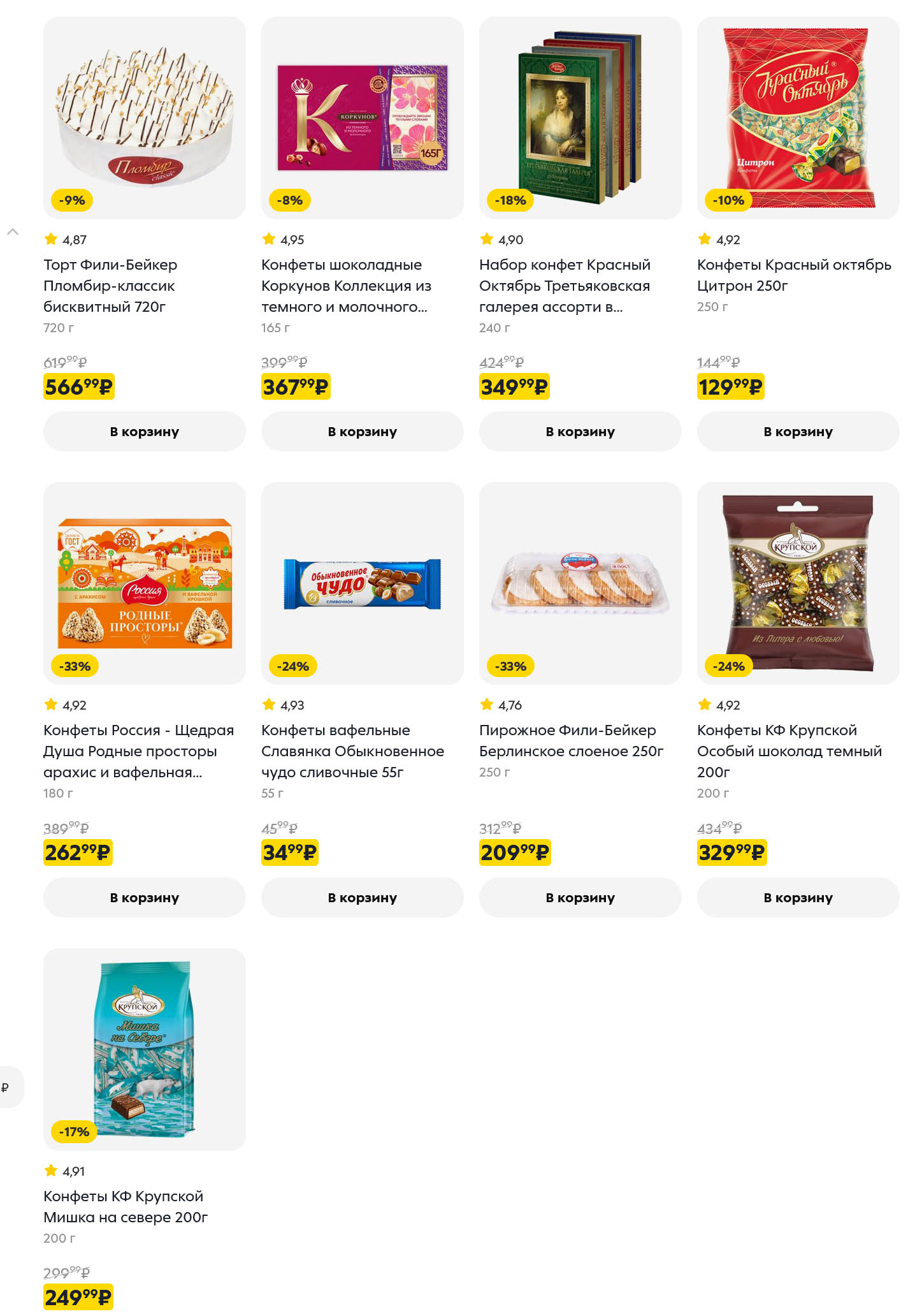 конфеты мишка на севере за 249 руб.